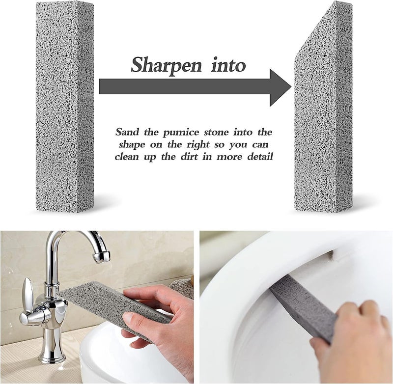 Lenicany 12Pack Pumice Stone for Toilet Cleaning Bowl Stick,Powerfully Cleans Hard Water Rings, Calcium Buildup & Stains, Suitable for Cleaning Toilet, Bathtubs, Kitchen Sink, Grill - Image 2